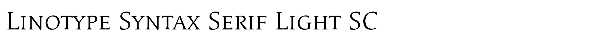 Linotype Syntax Serif Light SC image